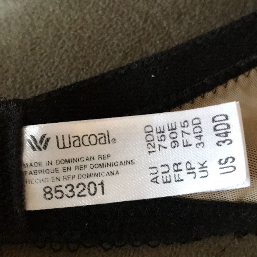 Wacoal Lace underwire lightly lined bra black - Picture 7 of 8